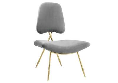 Image for Gray Ponder Performance Velvet Lounge Chair