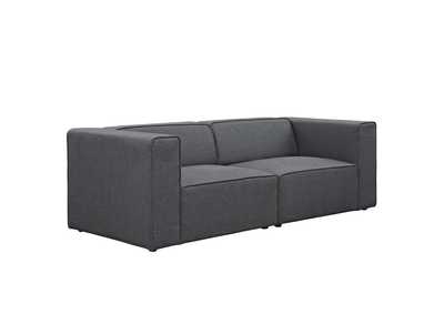 Image for Gray Mingle 2 Piece Upholstered Fabric Sectional Sofa Set
