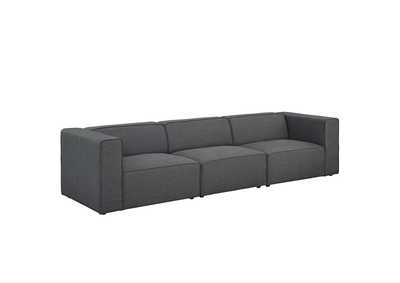 Image for Gray Mingle 3 Piece Upholstered Fabric Sectional Sofa Set