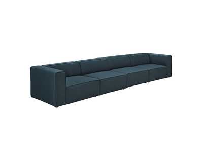 Image for Blue Mingle 4 Piece Upholstered Fabric Sectional Sofa Set