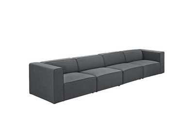 Image for Gray Mingle 4 Piece Upholstered Fabric Sectional Sofa Set