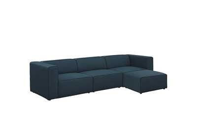 Image for Blue Mingle 4 Piece Upholstered Fabric Sectional Sofa Set