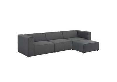 Image for Gray Mingle 4 Piece Upholstered Fabric Sectional Sofa Set