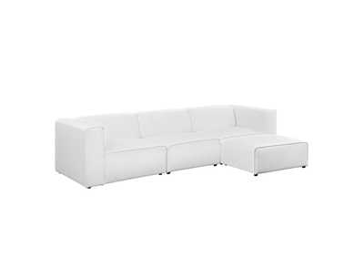 Image for White Mingle 4 Piece Upholstered Fabric Sectional Sofa Set