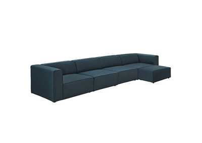 Image for Blue Mingle 5 Piece Upholstered Fabric Sectional Sofa Set