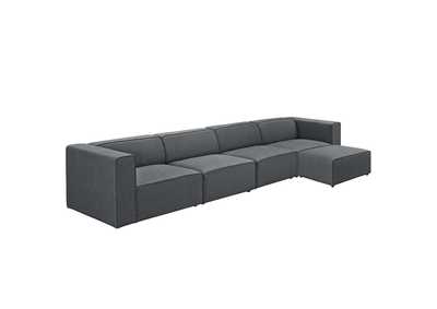 Image for Gray Mingle 5 Piece Upholstered Fabric Sectional Sofa Set