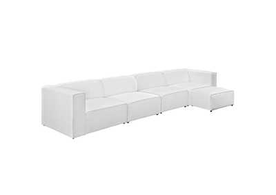 Image for White Mingle 5 Piece Upholstered Fabric Sectional Sofa Set