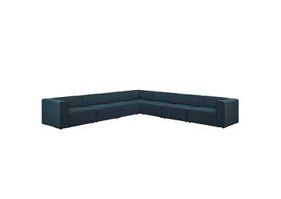 Image for Blue Mingle 7 Piece Upholstered Fabric Sectional Sofa Set