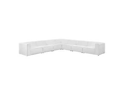Image for White Mingle 7 Piece Upholstered Fabric Sectional Sofa Set