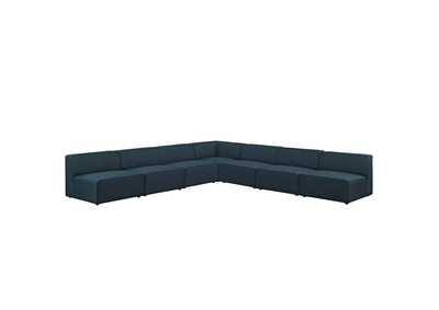Image for Blue Mingle 7 Piece Upholstered Fabric Sectional Sofa Set