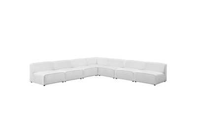 Image for White Mingle 7 Piece Upholstered Fabric Sectional Sofa Set