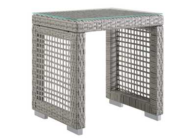 Image for Gray Aura Outdoor Patio Wicker Rattan Side Table