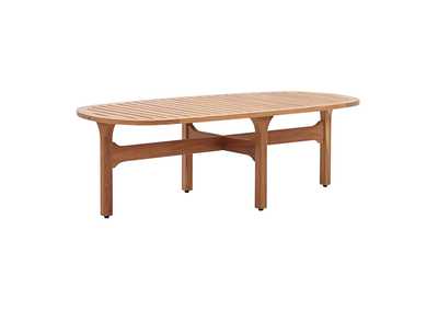 Image for Natural Saratoga Outdoor Patio Premium Grade A Teak Wood Oval Coffee Table