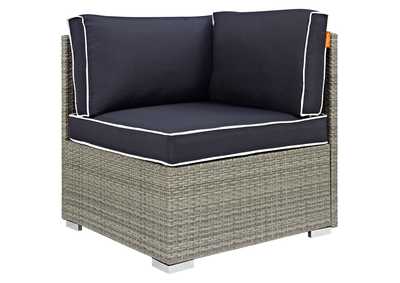 Image for Light Gray Navy Repose Outdoor Patio Corner