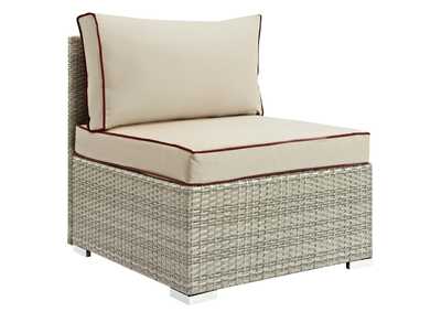 Image for Repose Light Gray Beige Outdoor Patio Armless Chair