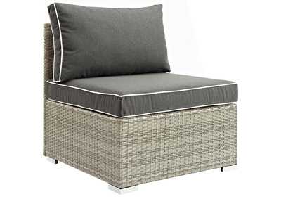 Image for Repose Light Gray Charcoal Outdoor Patio Armless Chair