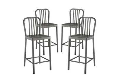 Image for Silver Clink Counter Stool [Set of 4]