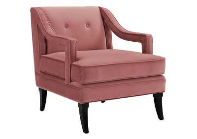 Image for Dusty Rose Concur Button Tufted Performance Velvet Arm Chair