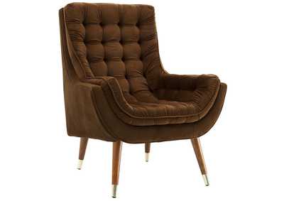 Image for Brown Suggest Button Tufted Performance Velvet Lounge Chair