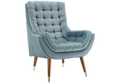 Image for Light Blue Suggest Button Tufted Performance Velvet Lounge Chair