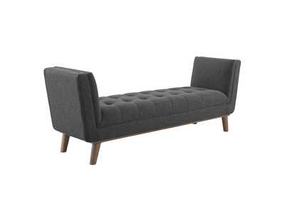 Image for Gray Haven Tufted Button Upholstered Fabric Accent Bench