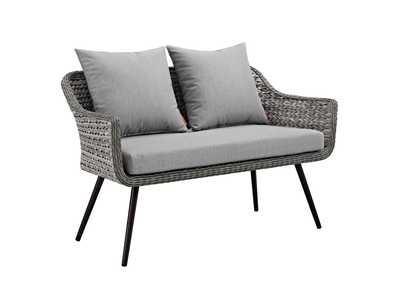 Image for Gray Gray Endeavor Outdoor Patio Wicker Rattan Loveseat