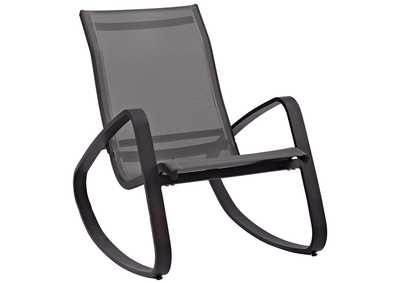 Image for Espresso Traveler Rocking Outdoor Patio Mesh Sling Lounge Chair