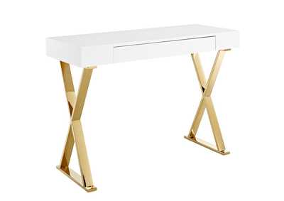 Image for White Gold Sector Console Table