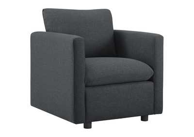 Image for Gray Activate Upholstered Fabric Arm Chair