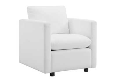 Image for White Activate Upholstered Fabric Arm Chair