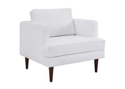 Image for White Agile Upholstered Fabric Arm Chair