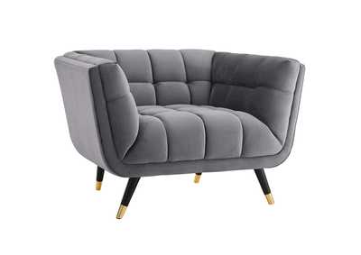 Image for Gray Adept Performance Velvet Arm Chair