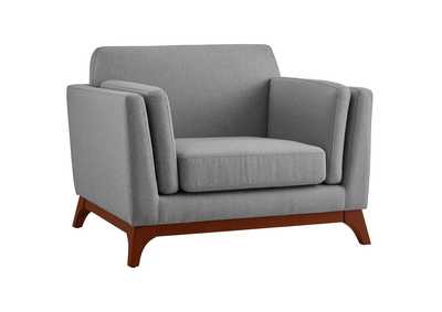 Image for Light Gray Chance Upholstered Fabric Arm Chair
