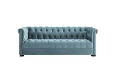 Image for Sea Blue Heritage Performance Velvet Sofa