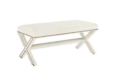Image for Ivory Rivet Performance Velvet Bench