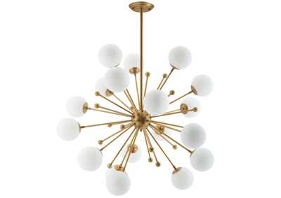 Image for Constellation White Glass and Brass Pendant Chandelier