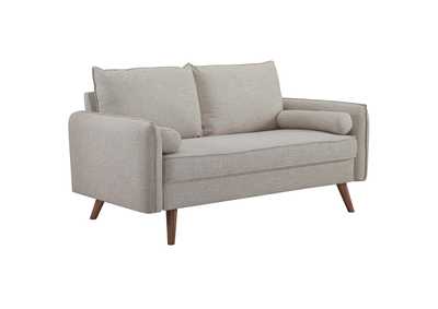 Image for Beige Revive Upholstered Fabric Loveseat