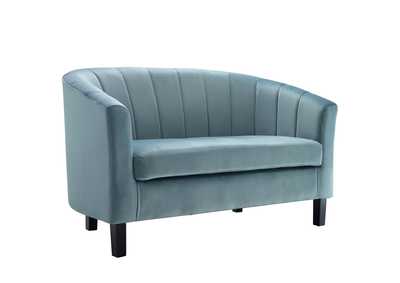 Image for Light Blue Prospect Channel Tufted Performance Velvet Loveseat