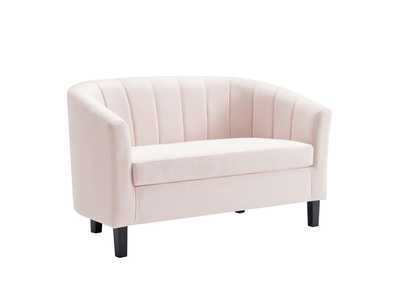 Image for Pink Prospect Channel Tufted Performance Velvet Loveseat