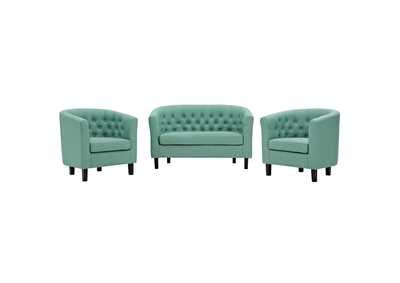 Image for Laguna Prospect 3 Piece Upholstered Fabric Loveseat and Armchair Set