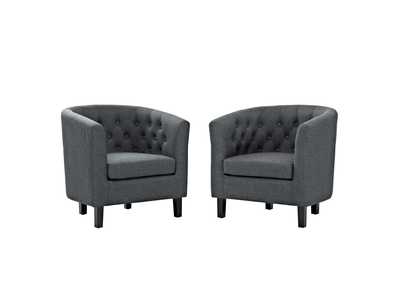 Image for Gray Prospect 2 Piece Upholstered Fabric Arm Chair Set