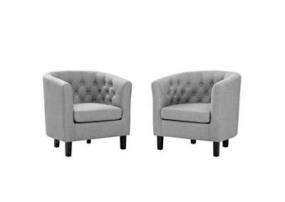 Image for Light Gray Prospect 2 Piece Upholstered Fabric Arm Chair Set