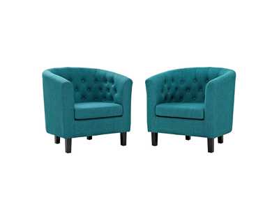 Image for Teal Prospect 2 Piece Upholstered Fabric Arm Chair Set