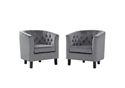 Image for Gray Prospect 2 Piece Performance Velvet Arm Chair Set