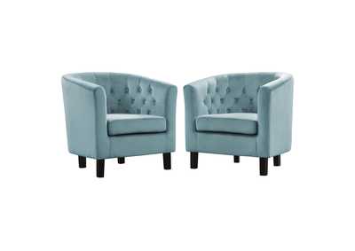 Image for Sea Blue Prospect 2 Piece Performance Velvet Arm Chair Set