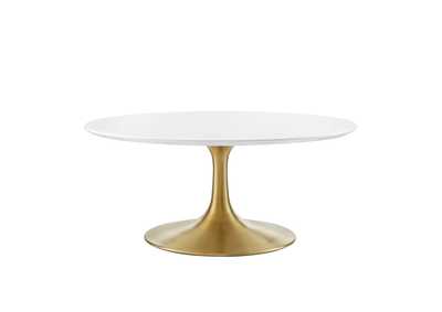 Image for Gold White Lippa 36" Wood Coffee Table