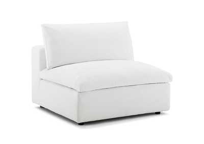 Image for Commix White Down Filled Overstuffed Armless Chair