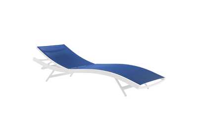 Image for White Navy Glimpse Outdoor Patio Mesh Chaise Lounge Chair