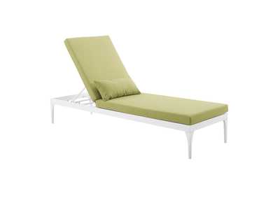 Image for White Peridot Perspective Cushion Outdoor Patio Chaise Lounge Chair