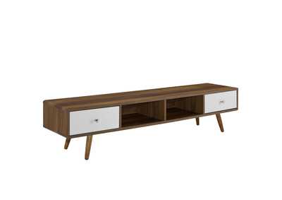 Image for Walnut White Transmit 70" Media Console Wood TV Stand